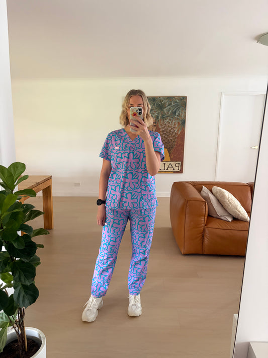 Aloha Bloom Scrub Set